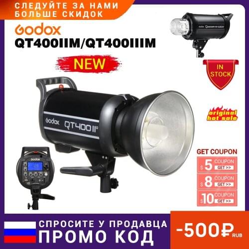 Godox QT400II M Professional Strobe Studio Flash 400WS GN65 High Speed Sync 1/8000s Light Built-in 2.4G Godox Wireless X system