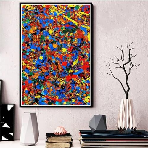 Jackson Pollock Painting Art Abstract Psychedelic HD Poster Canvas Modern Nordic Living Room Home Decoration