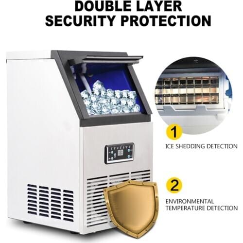 Commerical Ice Cube Making Machine Ice Maker Intelligent Automatic Milk Tea Shop Square Ice Maker