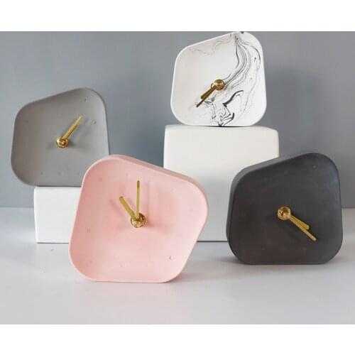 Nordic Creative Desk Clock Simple Bedroom Ornaments Mute Desktop Clock Table Bedside Dormitory Horloge Home Decoration DF50ZZ