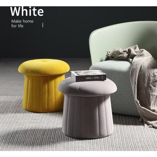 Creative Low Stool Sofa The Mushroom Shape Tea Table Stool Living Room Furniture Upholstered Pedicure Chair Kids Small Stool