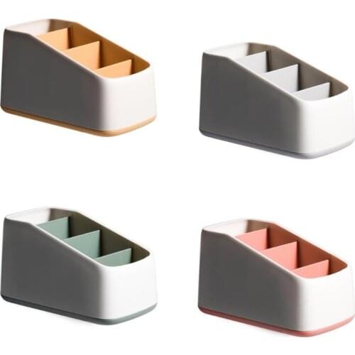 LXAF Trapezoid Staircase Remote Controller Holder Multi-Partition Desktop Sundries Arrangement Storage Boxes Organizer Caddy