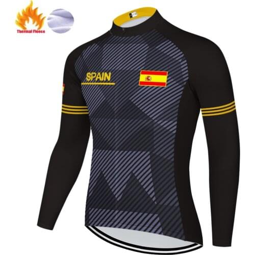 France Italy Spain Belgium New Zealand Switzerland Canada Winter Thermal Fleece Jersey Maillot Chaqueta Tenue Velo Homme Mallots
