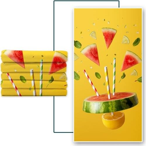 Microfine Quick-Drying Bath Towel Shawl Double-Sided Fleece Printing Factory Direct Supply