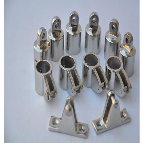 Man 3 Bow Stainless Steel Fittings Set 7/8 Bimini Top Hardware 12 PCS TOP QUALITY