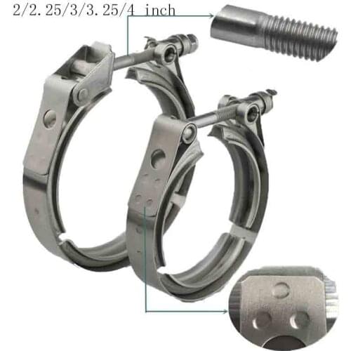 Stainless Steel 2/2.25/3/3.25/4 inch Quick Release V band Clamp Auto V-band Exhaust Vband Clamps High Quality
