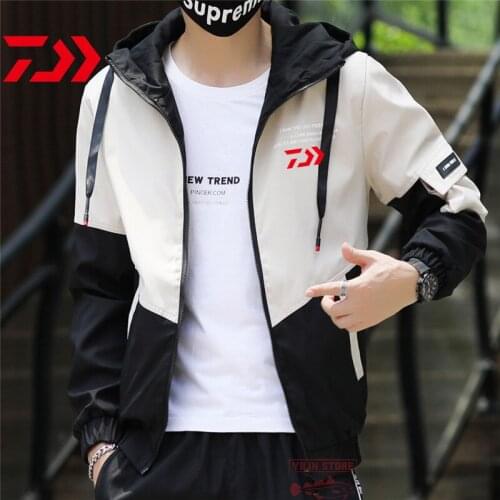 Daiwa Fishing Clothes Autumn Mens Casual Climbing Jacket Sun Protection Hooded Fishing Clothe Outdoor Sports Windproof Jacket