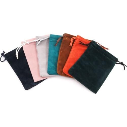 Wholesale 50Pcs/Lot Velvet Bags 7x9 9x12cm Small Candy Bracelet Jewelry Packaging Bags Cloth Pouches Favor Drawstring Gift Bag