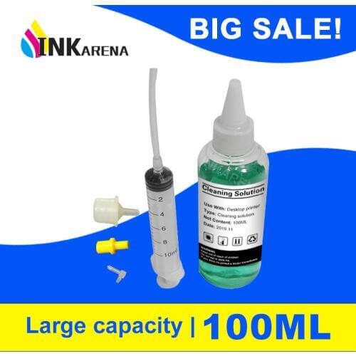 INKARENA 100ml Printhead Flush System Dye ink clean liquid Fluid tool For Canon for HP for Epson For Brother Inkjet Printer