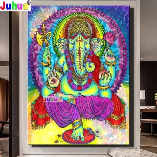 Full,Square,round,5d diy,Diamond painting,Shiva Psychedelic Ganesha paintings,mosaic full embroidery,Home decoration