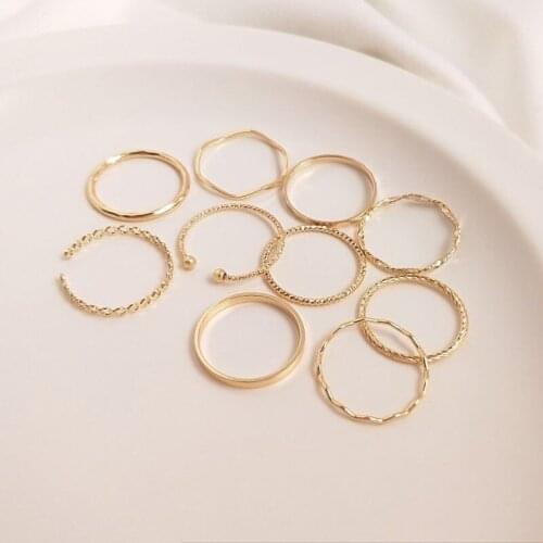 QTOUYE Women's Gold Rings