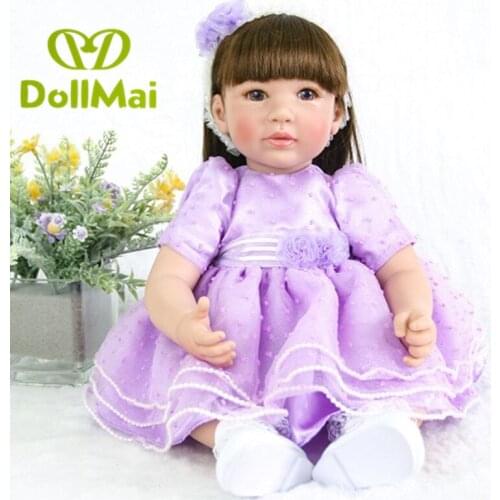 Reborn 50cm Soft Silicone Doll Reborn Baby 20" Toy For Girls Newborn Girl Baby Birthday Gift For Child Bedtime Early Education
