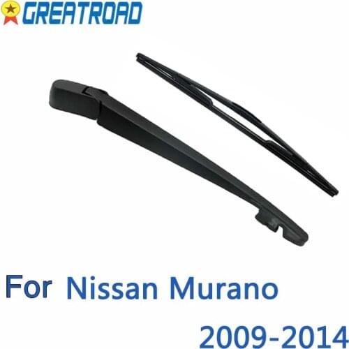 Wiper 12" Rear Wiper Blade & Arm Set Kit For Nissan Murano 2009-2014 2010 2011 2012 2013 Windshield Windscreen Rear Window