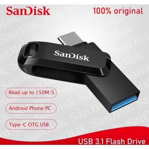 Sandisk Original USB Pendrive 128GB Flash Drive USB 3.1 Type-C 64GB Dual OTG 3.1 USB Flash Drive 32GB Pen Drive USB Stick Type C