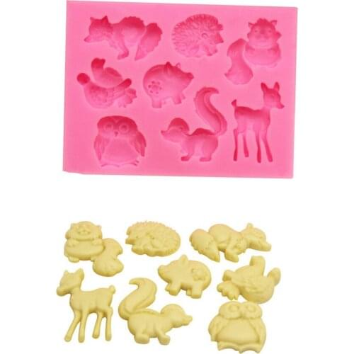 Silicone Cartoon Animal Fondant Mold 3D DIY Soap Molds Cake Mould Pastry Cookie Sugar Craft Chocolate Baking Tool
