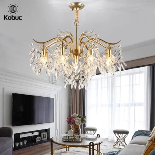 Nordic LED Crystal Chandeliers Gold Chandelier Luxury Lighting Dining Living room Bedroom Kitchen Island Lights Indoor Light
