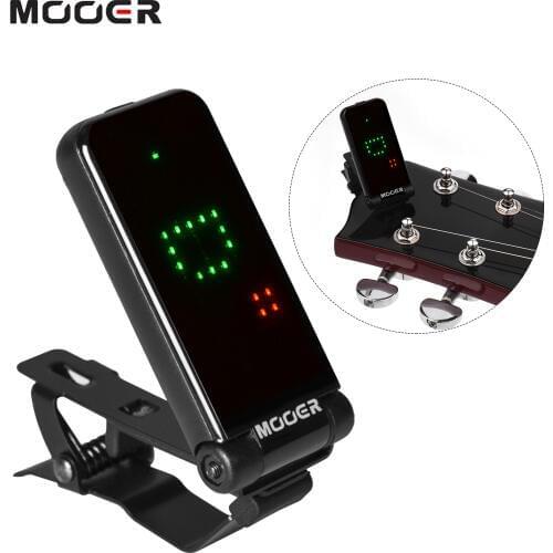 MOOER CT-01 Guitar Bass Guitar Clip-On Tuner Gravity Sensitive Full-Screen Display 180° Rotatable Metal Clip guitar accessories