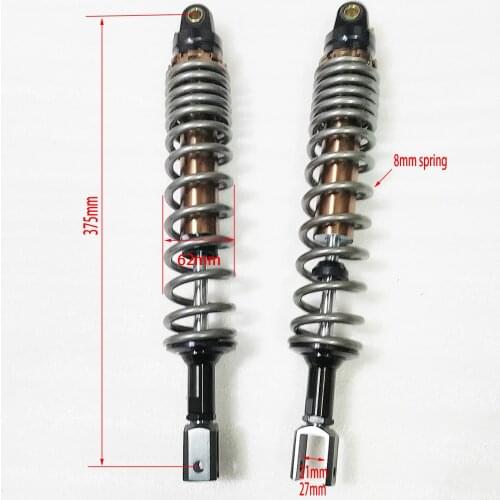 375mm 27mm frok Universal Motorcycle Shock Absorber Rear Suspension for Honda Yamaha Suzuki Kawasaki KTM bikes Gokart ATV Quad