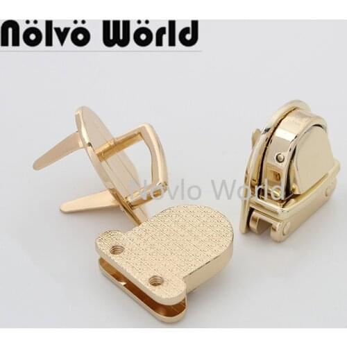 Nolvo World 2-10 pieces 26*25mm Gold Light gold Alloy Bag Lock Accessories Metal Lock For Bag