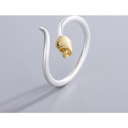 VENTFILLE 925 Sterling Silver Sole Memory Black Drip Glaze Wave Female Resizable Opening Rings