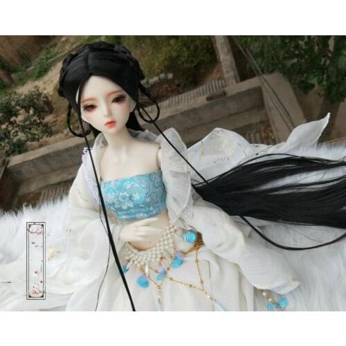 1/4 1/3 Scale BJD Accessories Ancient Costume Chinese Hanfu Doll Fairy Long Wig For BJD/SD MSD SD13 Girl A0858