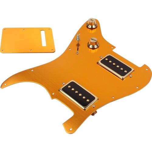 1 Set Guitar Anti-Scratch Plate Protector Pickguard for ST Guitar Parts Gold