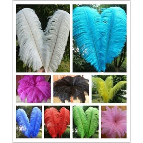 10pcs Wedding Birthday Party Natural Ostrich Feathers 12-14 inches/30-35cm Bulk