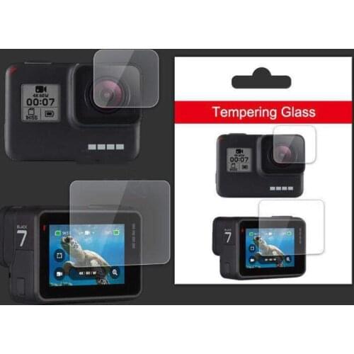 100sets 9H 2.5D Premium Tempered Glass Screen Protector for GOPRO 7 BLACK