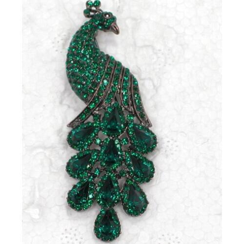 12pcs/lot Wholesale Fashion Brooch Rhinestone Peacock Pin brooches Wedding party prom Accessories in 13 colors C101250