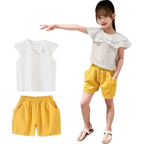 Toddler Baby Kid Girl Floral Outfits Little Girls Strap Vest Tops+Shorts 2Pcs Clothing Set 3-15T Summer Clothes