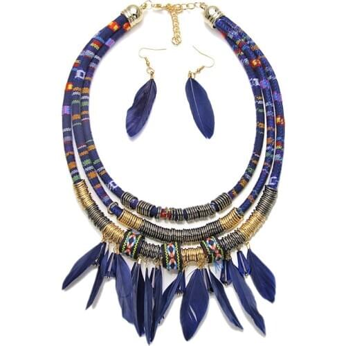 2017 fashion necklace with pendant necklace and earrings suit