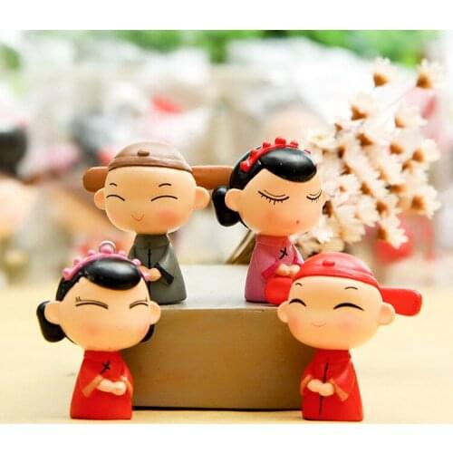 4 pieces / set Couple, champion, lady, Xiang Gong, Niangzi, pendant, micro bonsai ornaments DIY accessories