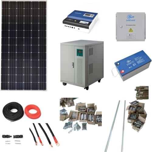 Off Grid Solar Kit 10kw Solar System/solar Panel Tied to Grid Solar System Ce 220v 5kw Gel Battery 24 Hours