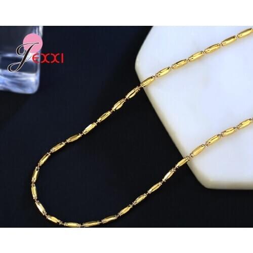 Luxury 925 Sterling Silver Link Chain Necklace for Men Women Unisex Heavy Jewelry Fashion Statement Popular Hip Hop Style 2mm
