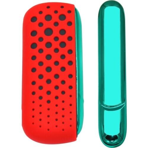 Black Red Yellow Silicone Case + Side Cover for IQOS 3.0 Duo Outer Cases for IQOS 3.0 Case Full Protective Pouch Accessories