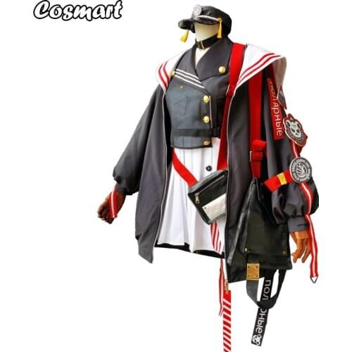 Game Arknights Zima Daily Uniform Cosplay Costume+Waist Bags+Ear Halloween Suit For Women Outfit New