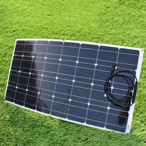 100W Flexible Solar Panel 32cell 125mm*125mm For 12V 18V Battery Charge