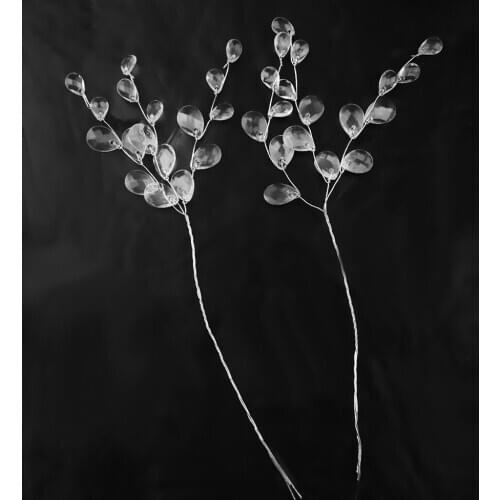 50 Stems 16cm Artificial Bouquet DIY Water Drop Acrylic Flower Wire Stems Crystal Diamante Flower Branches Bead Sprays Wedding