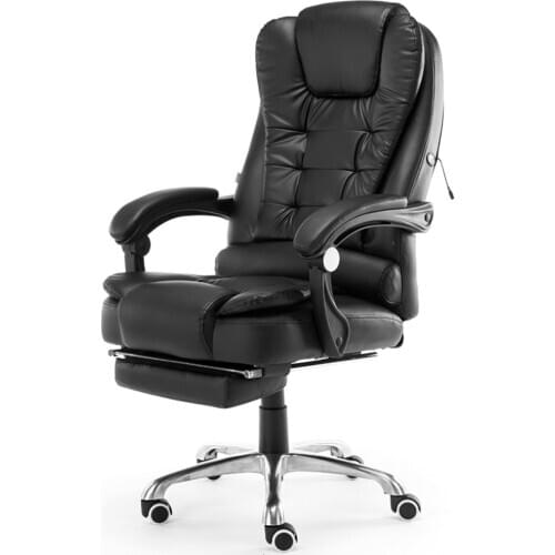 Office Computer chaise Desk Boss Massage Chair Footrest Armrest PU Leather Adjustable Reclining Gaming Chair sillas de oficina