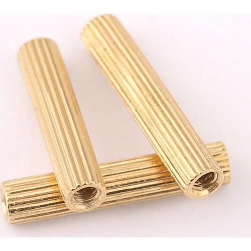 M2 Round shape Double pass Security monitor brass Copper column Camera Screw Knurled Stud bolt