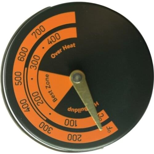 Magnetic Fireplace Fan Stove Thermometer for Log Wood Burner Barbecue Oven Temperature Gauge Meter