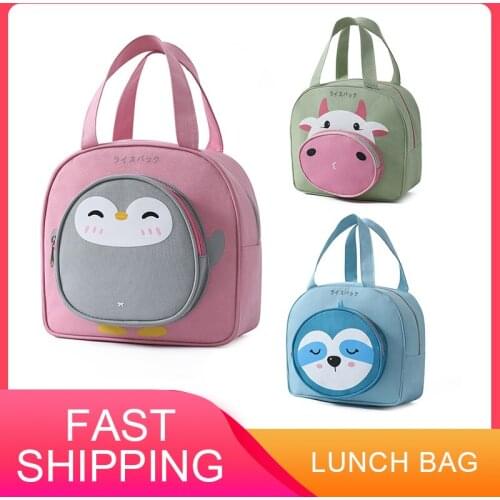Cartoon Lunch Bag Portable Large-capacity Insulation Bag Thick Aluminum Foil Cold Storage Hand Lunch Box Student Office Worker