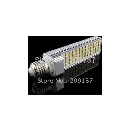 Wholesale - 20pcs/lot 1000Lumens 52 leds 5050 SMD 12W E27 G24 LED Horizon Down Light Bulb Lamp Lighting 85~265V