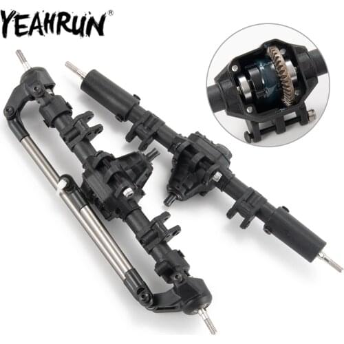 YEAHRUN RC Car Front&Rear Differential Axle with Lock for 1/10 RC Crawler Axial SCX10 II 90027 90028 90046 90047 Complete Axle