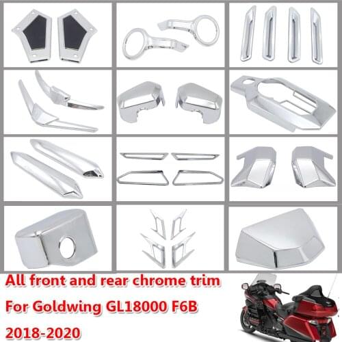 Motorcycle Front And Rear Chrome Trim Body Decoration Cover For Honda Goldwing F6B GL1800 2018-2020 Accessories