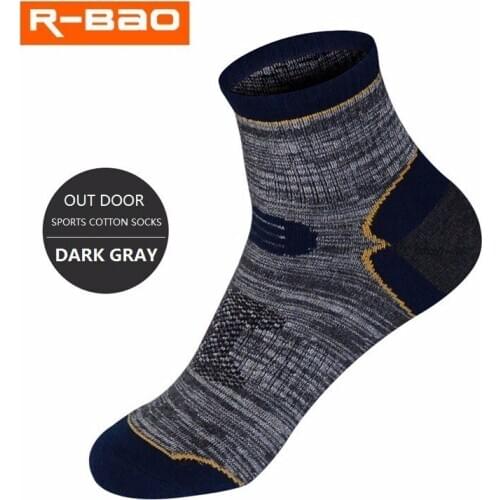R-BAO New Arrival Men/Women Outdoor Sports Cotton Cycling Socks High Quality Breathable Wicking Wear-Resisting Hiking Socks