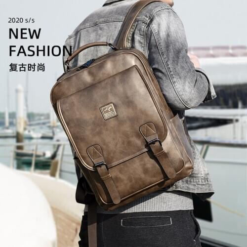 Mens backpack student school bag trend leisure large capacity computer bag backpack travel backpack