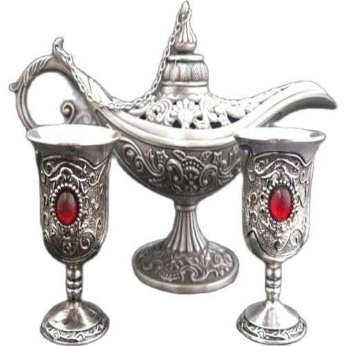 Miao silver cloisonne, hand carved Latin magic lamp rare legend, free delivery
