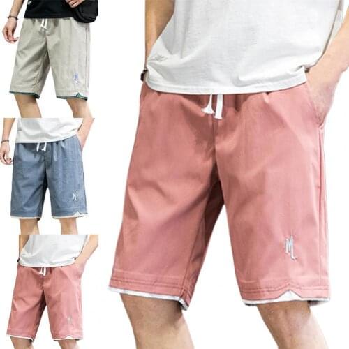 Shorts Men Fake Two Piece Men Shorts Knee Length Loose Wide Leg Straight Sweat Shorts Streetwear Soft Shorts Men Streetwear Pant