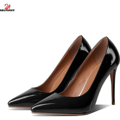 SKLFGXZY New Style European Brand Womens Shoes High Heels Fashion Leather Sexy Party High Quality Pumps Ladies Dress Shoes